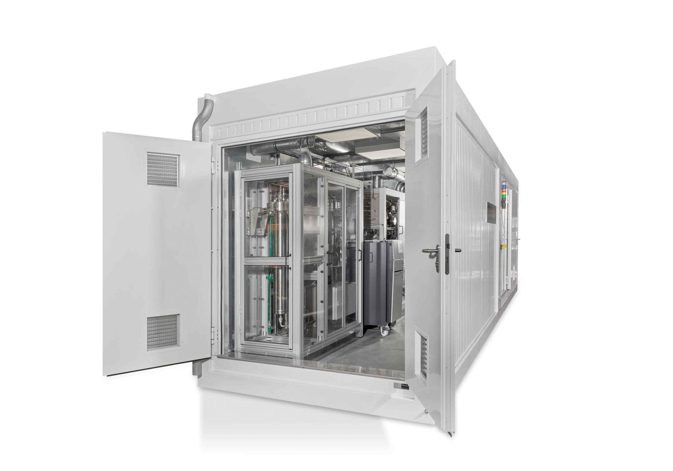 Containeranlage für katalytische Ammoniaksynthese